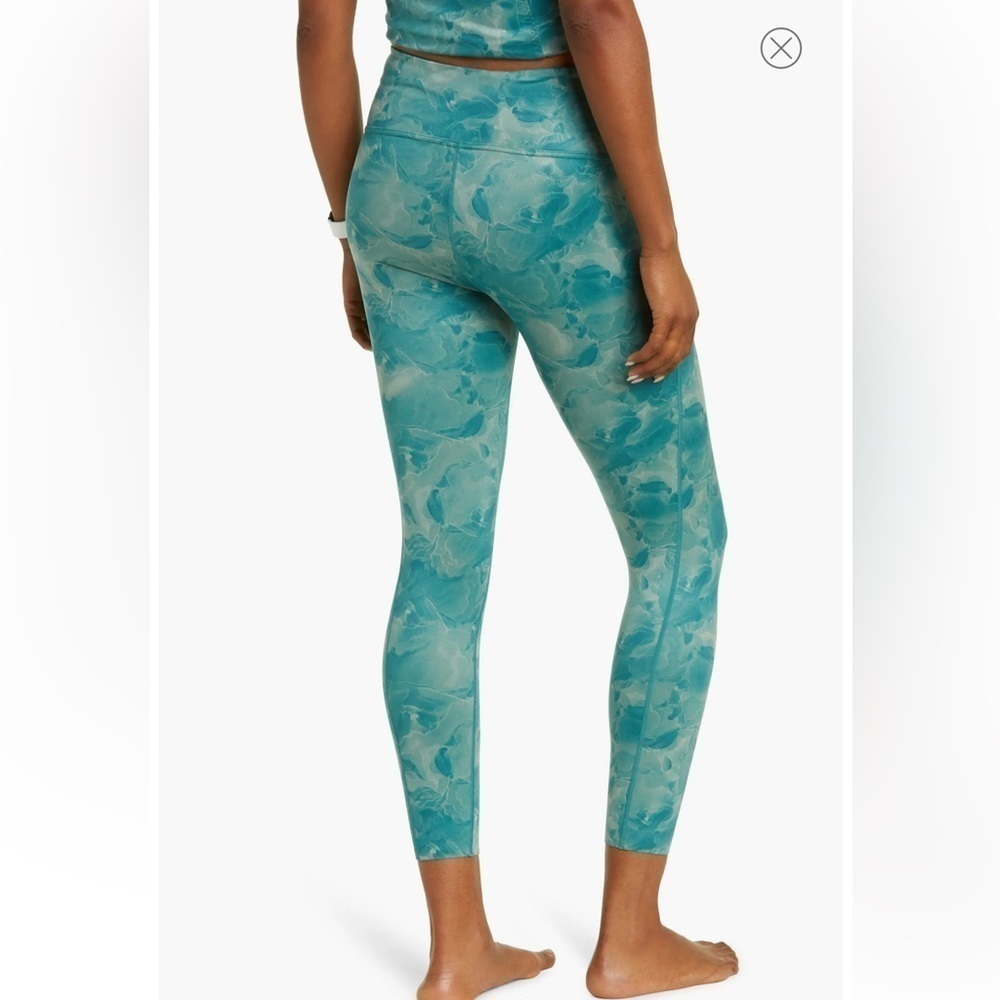 NWT ZELLA HIGH WAIST 7/8 LEGGINGS IN GREEN LILYPAD - Picture 2 of 9